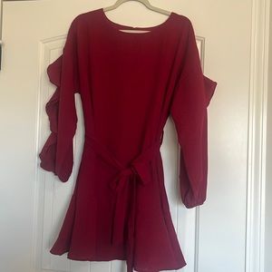 Ruffle Sleeve Dress